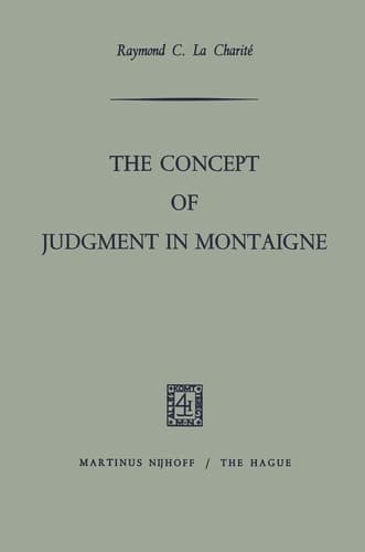 The Concept of Judgment in Montaigne