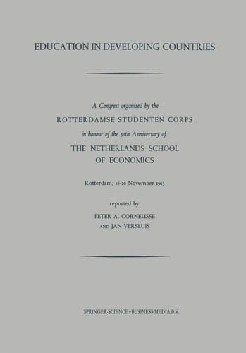 Education in Developing Countries Rotterdam, 18–20 November 1963