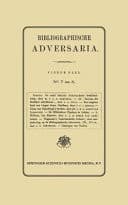 Bibliographische Adversaria