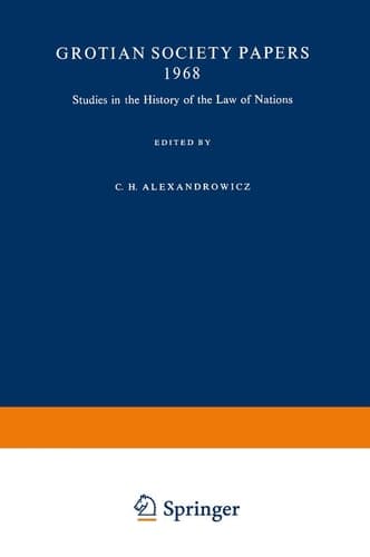 Studies in the History of the Law of Nations