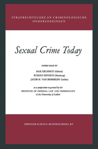 Sexual Crime Today