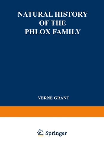 Natural History of the Phlox Family Systematic Botany