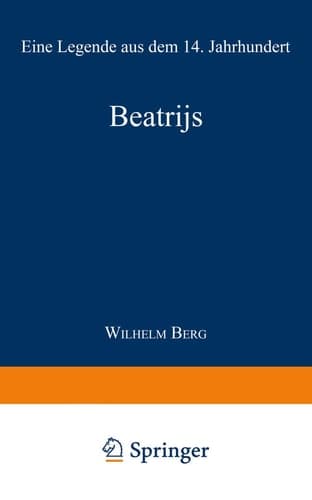 Beatrijs: Eine Legende aus dem 14. Jahrhundert (German Edition)