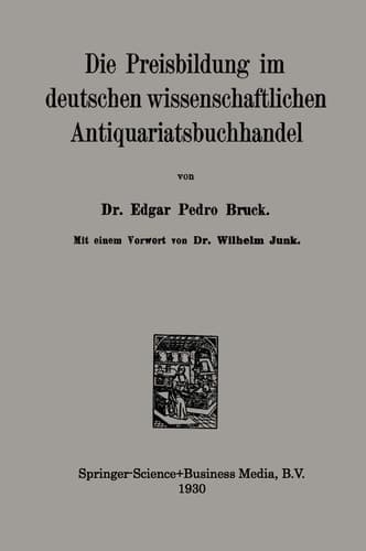 Die Preisbildung im deutschen wissenschaftlichen Antiquariatsbuchhandel (German Edition)