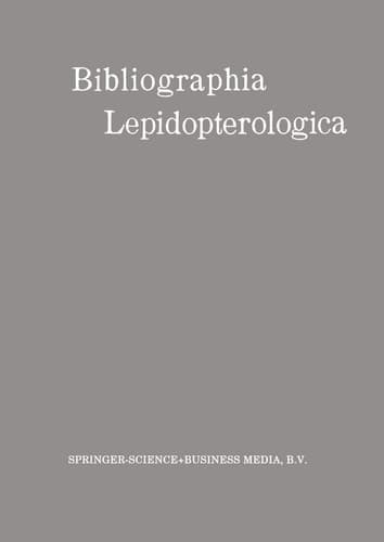 Bibliographia Lepidopterologica (German Edition)