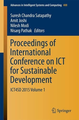 Proceedings of International Conference on ICT for Sustainable Development ICT4SD 2015 Volume 1