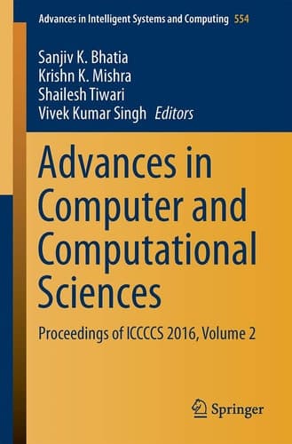Advances in Computer and Computational Sciences Proceedings of ICCCCS 2016, Volume 2