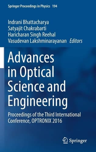 Advances in Optical Science and Engineering Proceedings of the Third International Conference, OPTRONIX 2016
