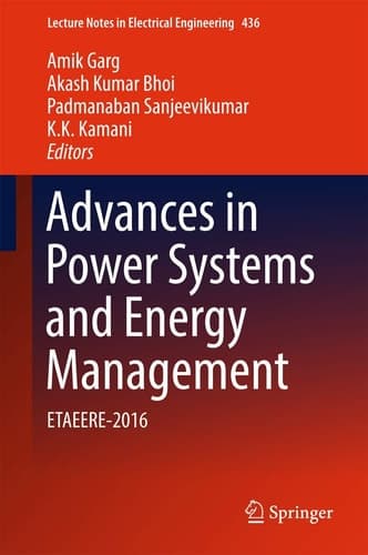 Advances in Power Systems and Energy Management ETAEERE-2016