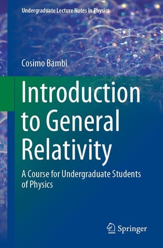 Introduction to General Relativity A Course for Undergraduate Students of Physics