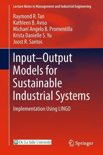 Input-Output Models for Sustainable Industrial Systems Implementation Using LINGO