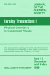 Journal of the Chemical Society Faraday Transactions 1 Physical Chemistry in Condensed Phases